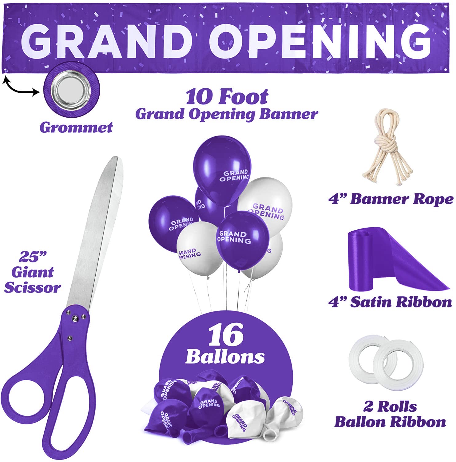 Amazon.com: Deluxe Purple Grand Opening Ribbon Cutting Ceremony